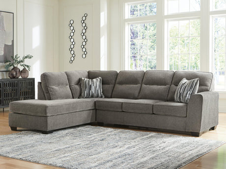Olten Graphite Chenille 2-Piece Sectional with Chaise - image 1