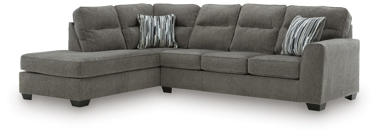 Olten Graphite Chenille 2-Piece Sectional with Chaise - image 2