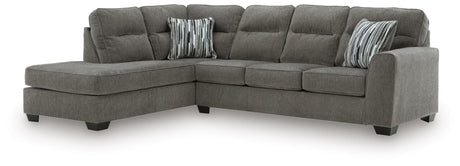 Olten Graphite Chenille 2-Piece Sectional with Chaise - image 2
