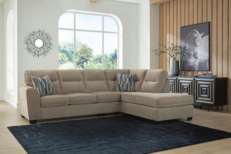 Olten Mocha Chenille 2-Piece Sectional with Chaise - image 1