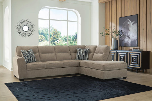 Olten Mocha Chenille 2-Piece Sectional with Chaise - image 1