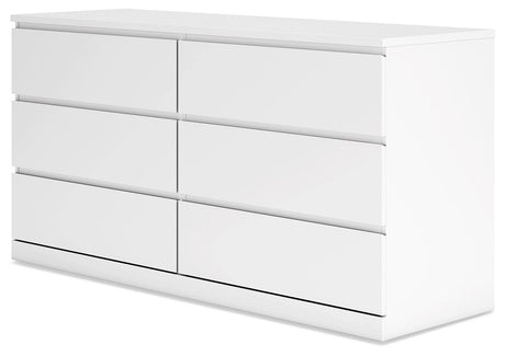 Onita White Dresser drawer detail with ball-bearing slides
