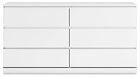 Onita White Dresser storage drawers open