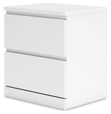 Onita White Nightstand side profile