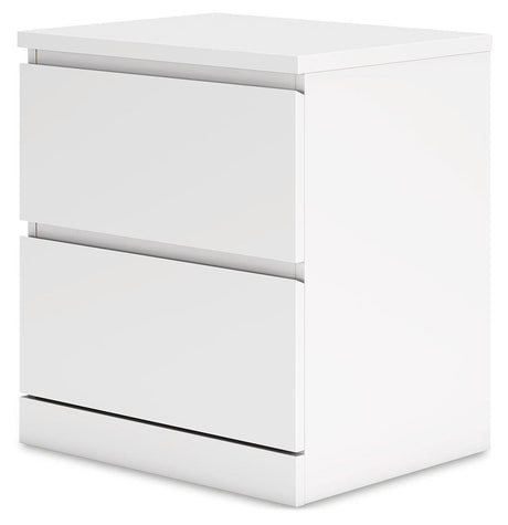 Onita White Nightstand side profile