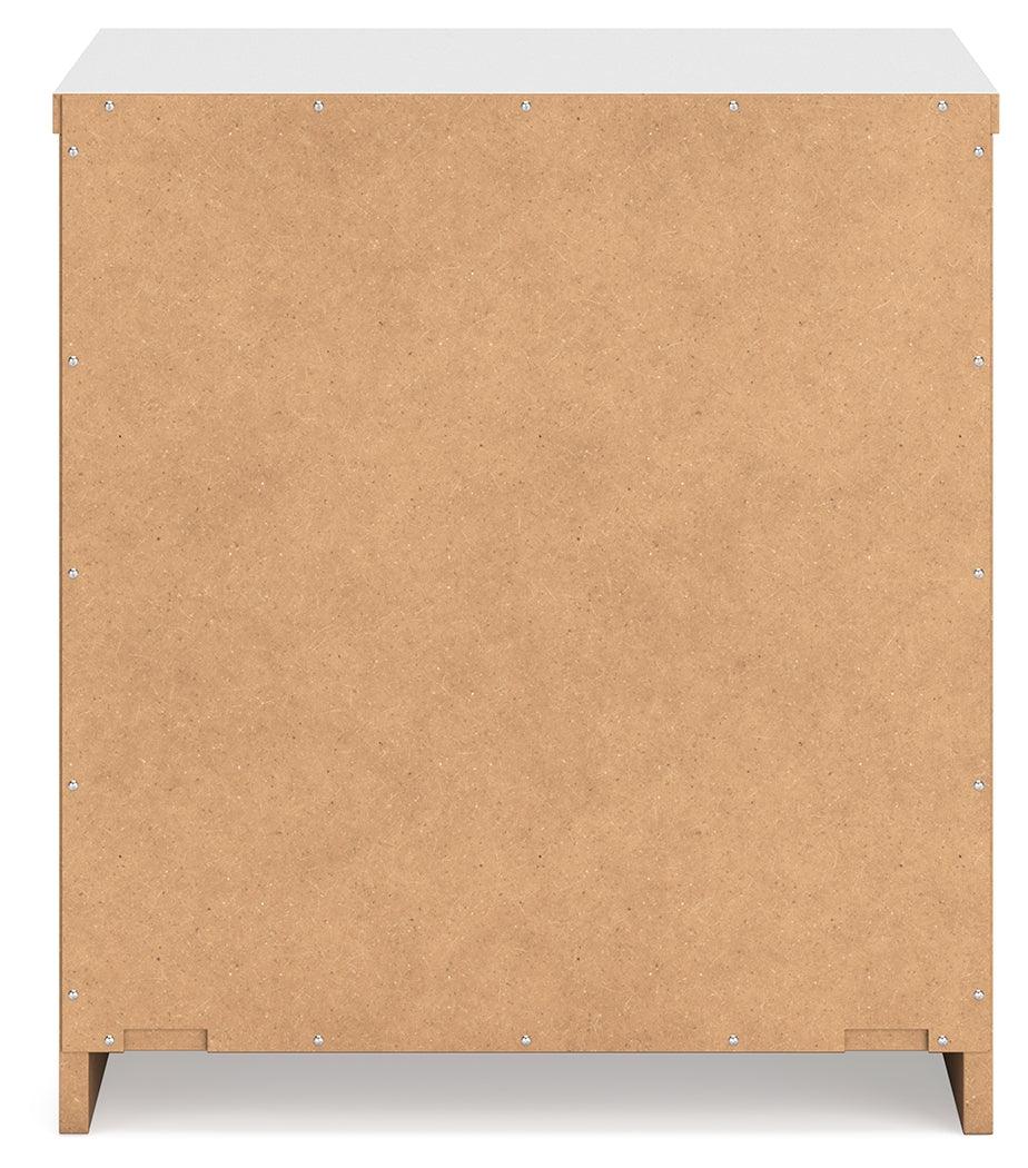 Onita White Nightstand backside view