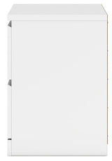 Onita White Nightstand drawer glide detail