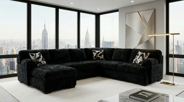 Westwood Black Sectional Sofa from Decor Furniture