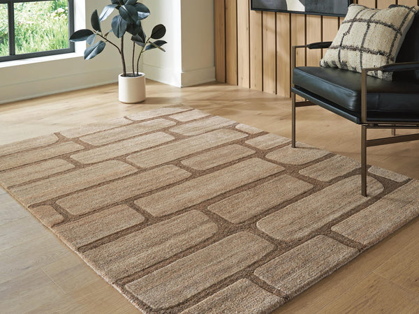 Orest Brown Medium Rug from Decor Furniture