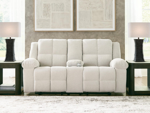 Orlen Winter Performance Fabric,Next-Gen Nuvella™,Chenille Reclining Loveseat with Console view 6