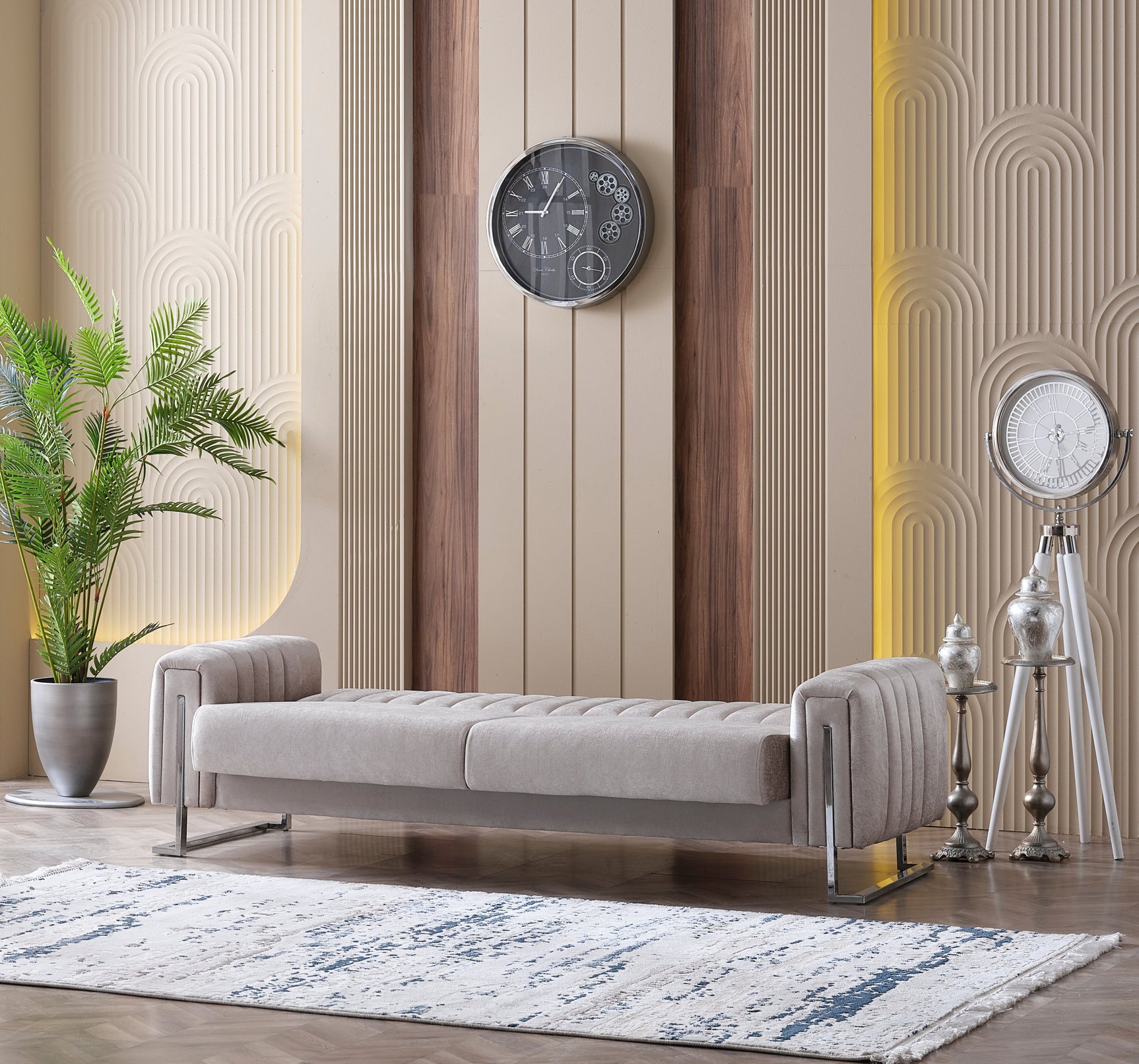 Serena Gray Velvet Living Room Set