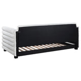 Patricia twin daybed back view with upholstery detail