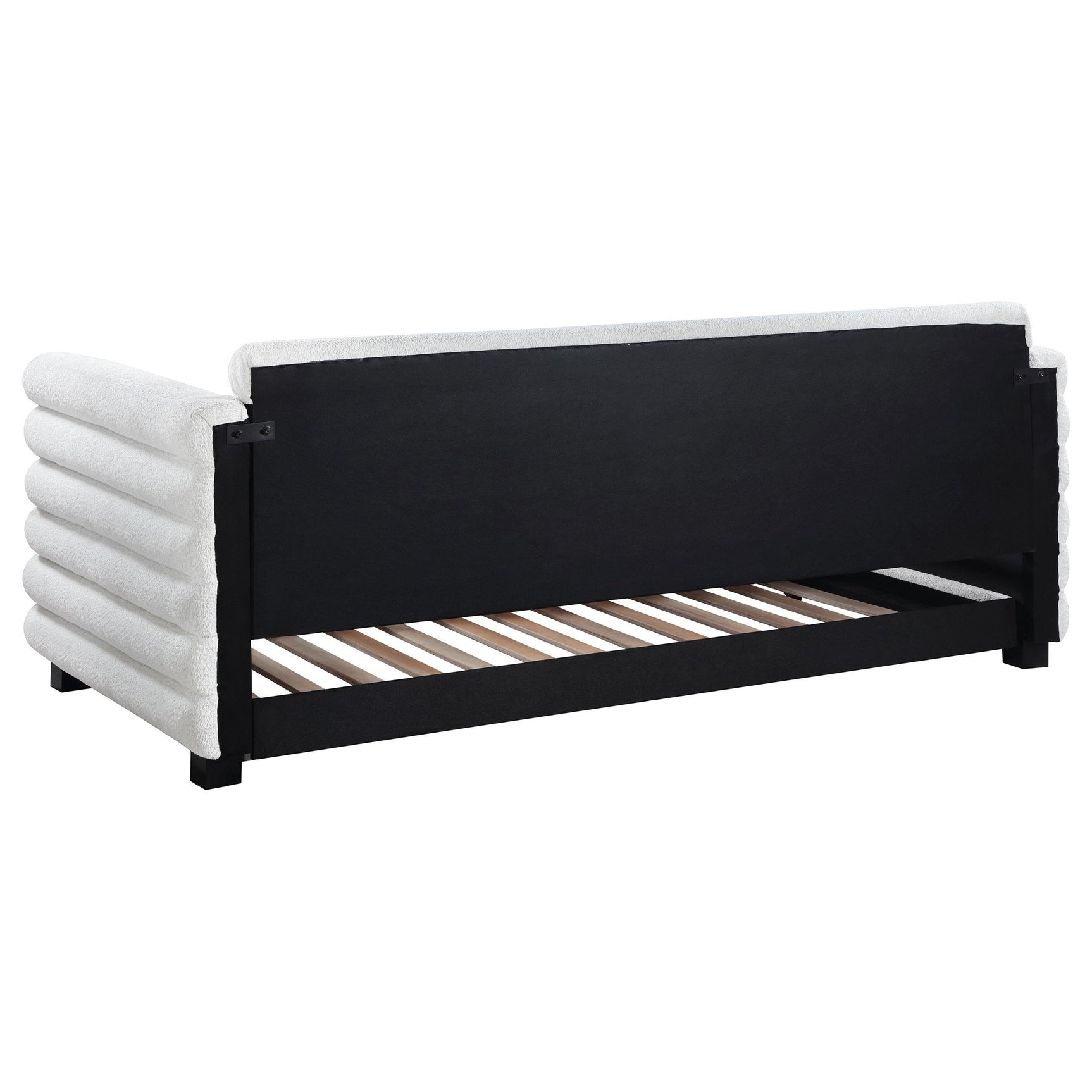 Patricia twin daybed back view with upholstery detail
