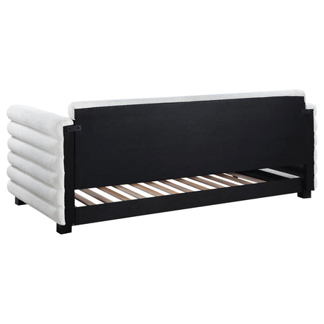 Patricia twin daybed back view with upholstery detail