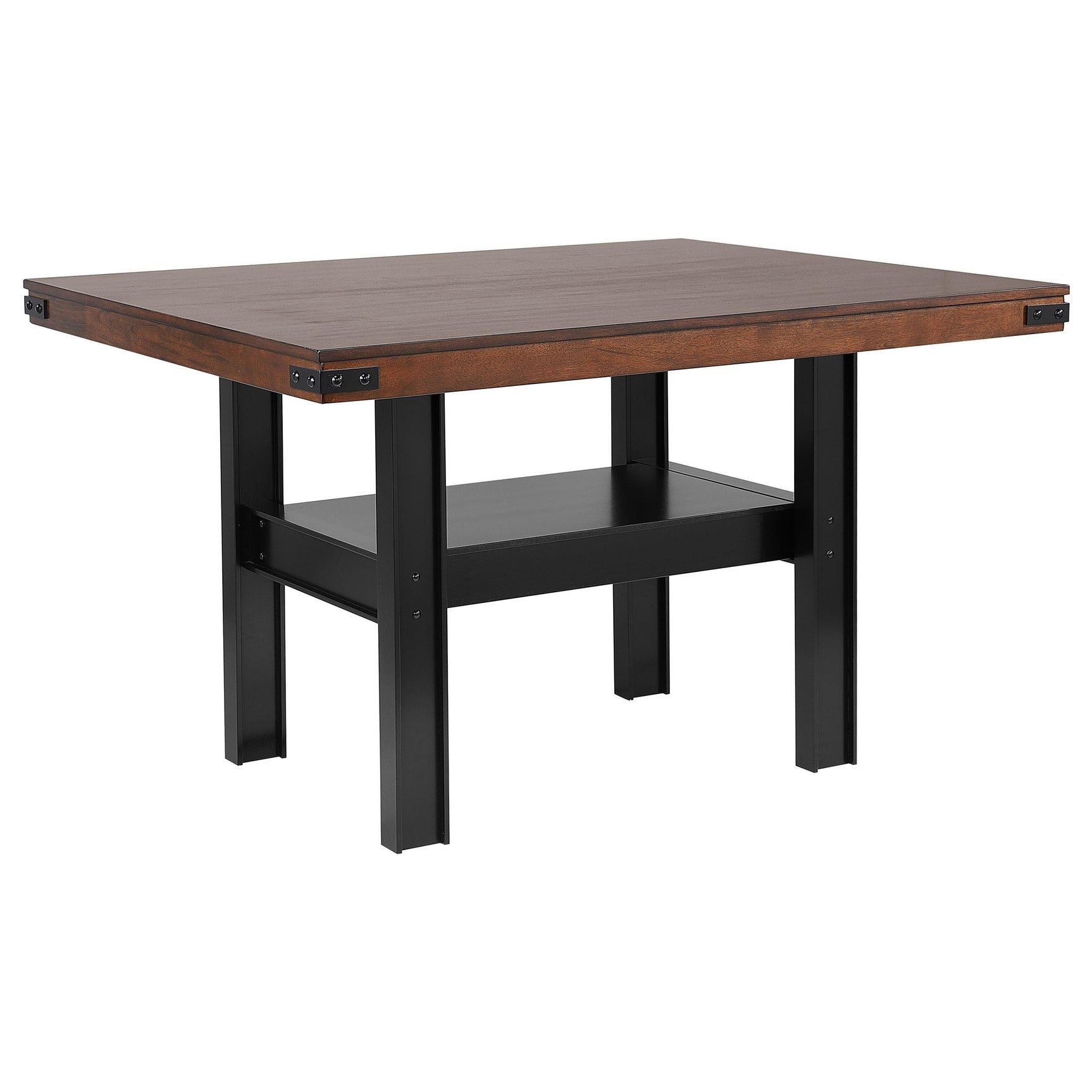 Patterson 60-inch mango oak counter height dining table close-up of wood grain