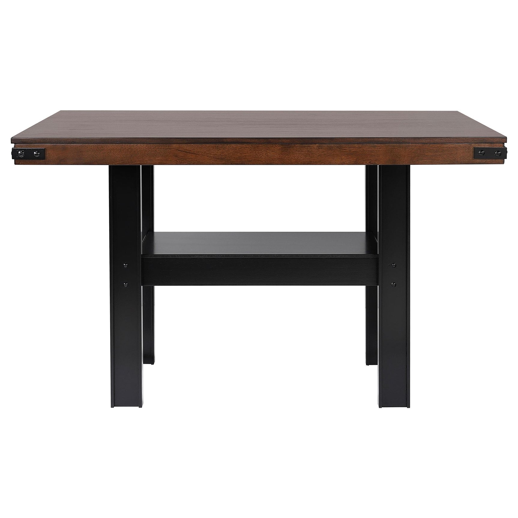 Patterson 60-inch mango oak counter height dining table side angle