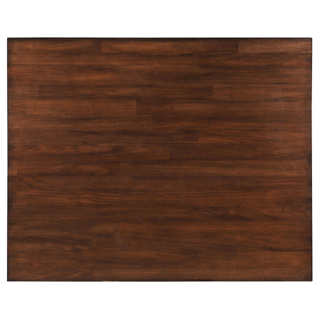 Patterson 60-inch mango oak counter height dining table leg detail