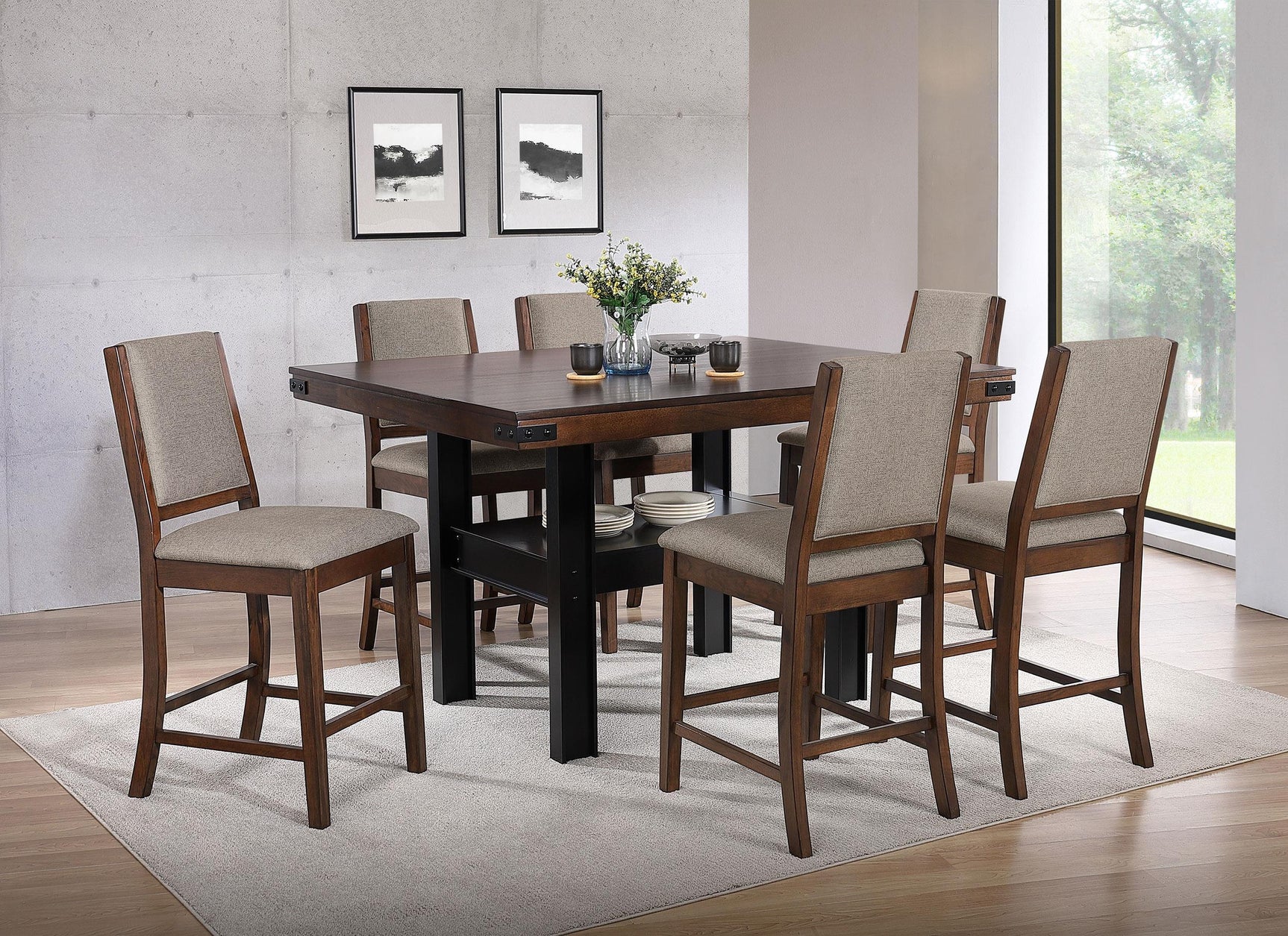 Patterson 60-inch mango oak counter height dining table assembly hardware