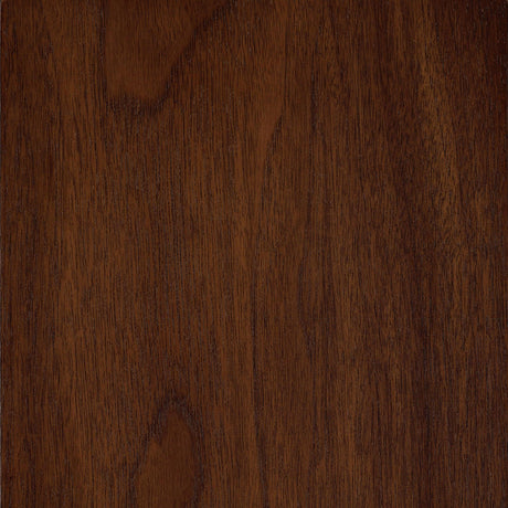 Angled view highlighting fabric and wood finish