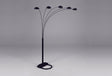 Peacock black metal shade floor lamp 82 inches height - front view