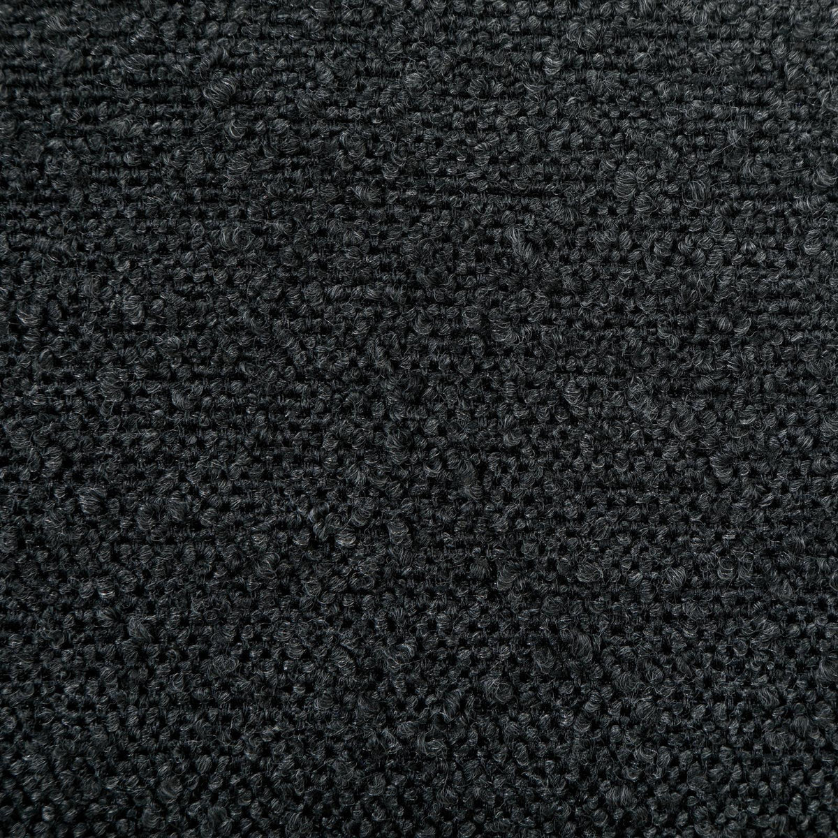 Petra Boucle Upholstered Accent Side Chair Black front view with room setting
