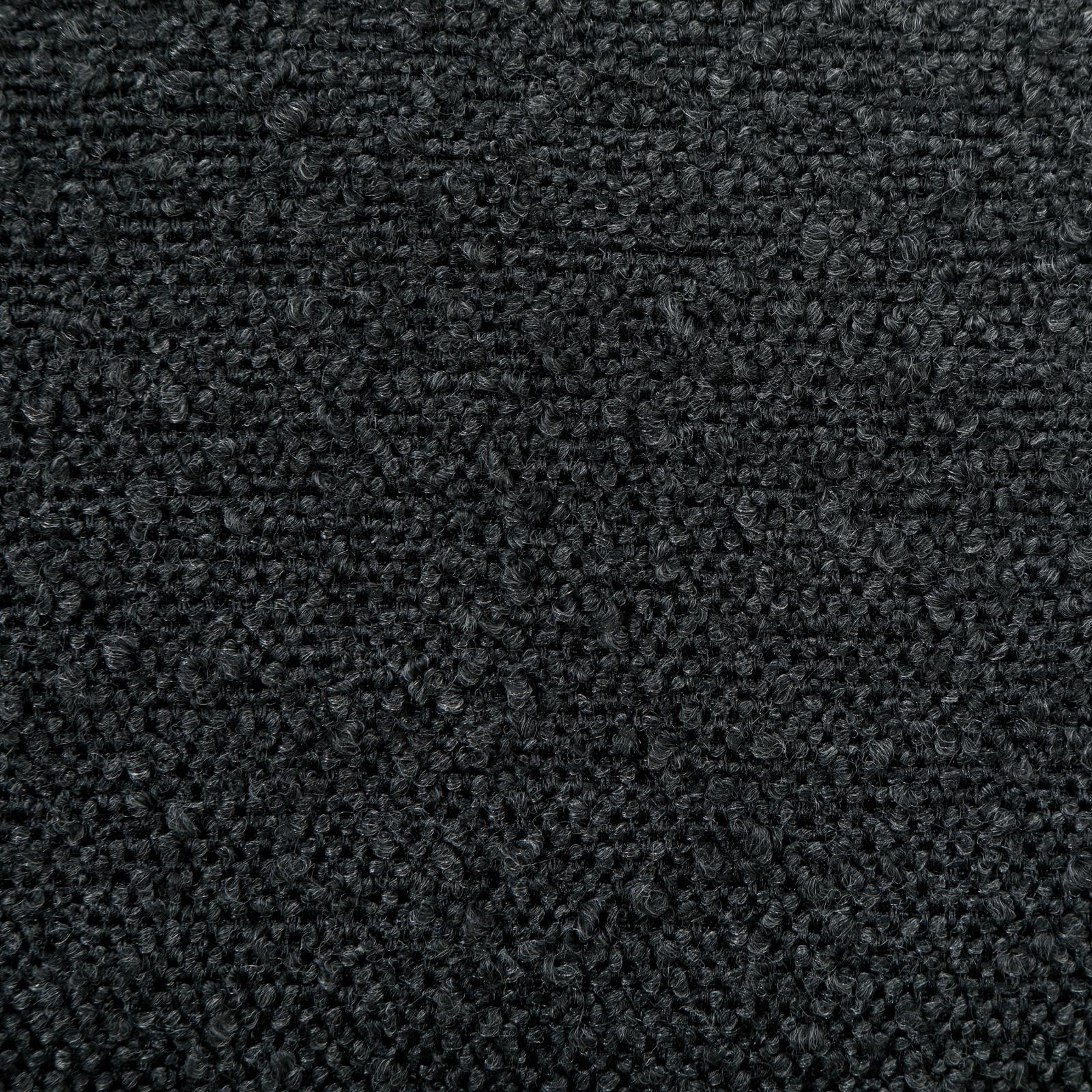 Petra Boucle Upholstered Accent Side Chair Black front view with room setting