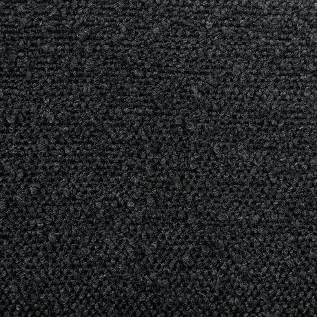 Petra Boucle Upholstered Accent Side Chair Black front view with room setting