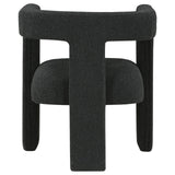 Petra Boucle Upholstered Accent Side Chair Black side arm curve