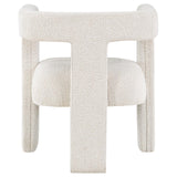 Side angle on Petra Boucle Accent Chair showing profile