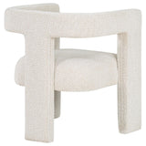 Petra Boucle Accent Chair cushioned seat and backrest details