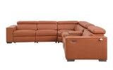Picasso II Caramel Italian Leather 6-Piece Power Reclining Sectional with 2 Power Seats view 10
