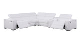Picasso II White Italian Leather 6-Piece Power Reclining Sectional with 2 Power Seats view 2