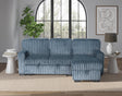Front angle of Poland Charcoal sectional sofa