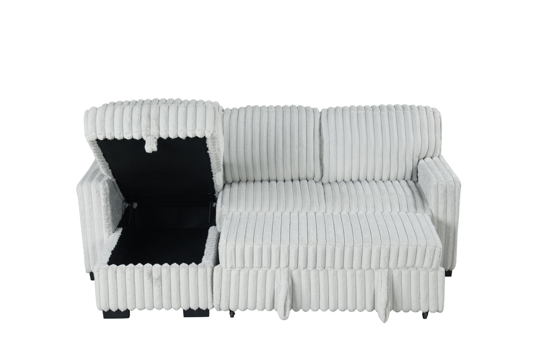 Poland Gray Reversible Sectional Sofa main view