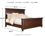 Bedroom view showing Porter Rustic Brown Panel Bedroom Set bed