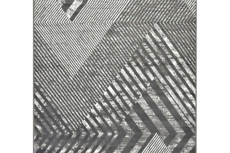Posh 150 Smoke medium rug laid out in living room