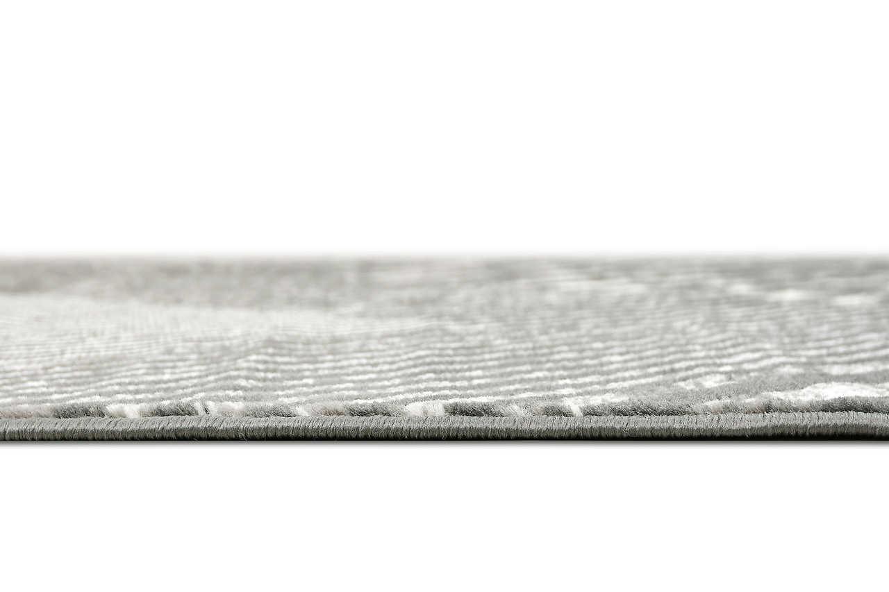Angle view of Posh 150 Smoke medium rug