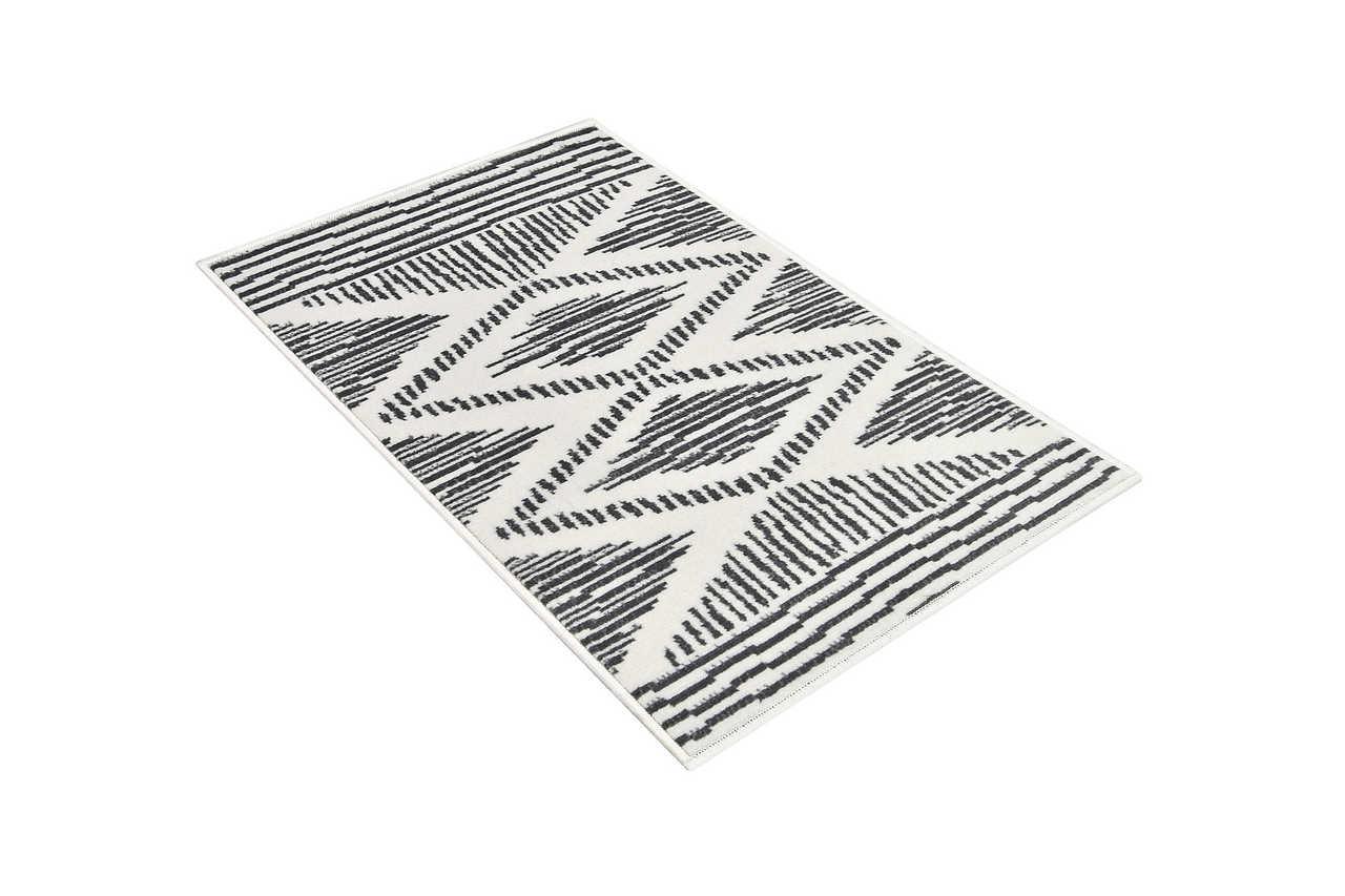 Posh 152 Medium Bone Rug folded edge detail