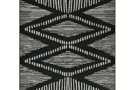 Posh 152-Crow medium area rug with elegant pattern - front view