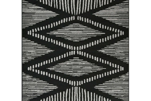 Posh 152-Crow medium area rug with elegant pattern - front view