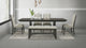 main view of Herbert Gray Upholstered Tufted Rectangular Dining Room Set dining room furniture