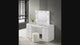 Luxo White Vanity Set with Swivel Stool