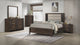 main view of Carlton Brown Upholstered Panel Bedroom Set bed