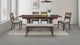 main view of Everly Brown Gray Rectangular Extendable Dining Room Set dining room furniture