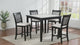 side view of Salvador Light Gray Black Counter Height Set furniture