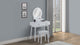 Cecilia White Vanity Set with Stool