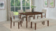 detail view of Gregory Brown Rectangular Dining Room Set dining room furniture