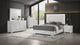 Ayla White LED Panel King Bed