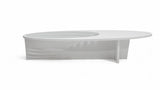 Sasha White Coffee Table side angle