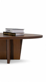 Sasha Walnut Coffee Table from overhead angle